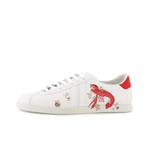 Lanvin Glen Легкий Низкий Топ Скейтборд Кроссовки Мужские Белые