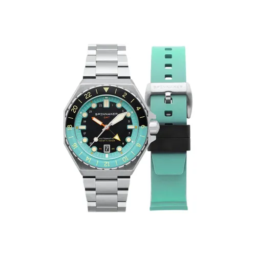 SPINNAKER DUMAS Collection Мужские часы Механический механизм Ремешок из нержавеющей стали Черный циферблат Часы для мужчин