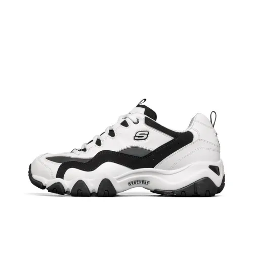 Skechers D'LITES 2,0 Низкий Топ Casual Мужской Белый Черный Серый