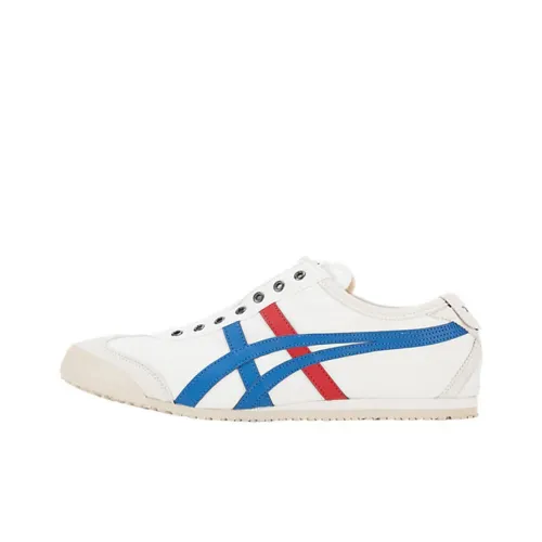 Onitsuka Tiger Mexico 66 Mexico 66 Slip On Cv Non Slip Легкий Низкий Топ Повседневная обувь Унисекс Белый Синий Красный