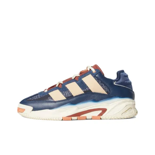 Adidas Originals Niteball Slip Resistant Abrasion Resistant Низкий Топ Повседневная Обувь Унисекс Синий Желтый