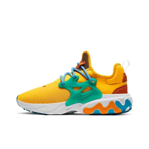 Nike React Presto Slip-Resistant Низкий Топ Повседневная Обувь Женская Желтая