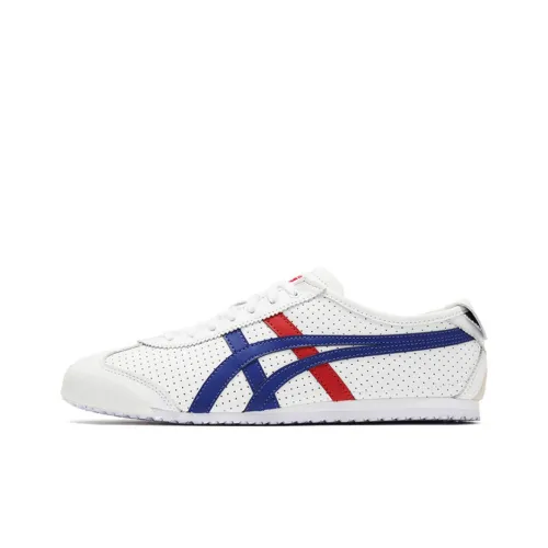 Onitsuka Tiger MEXICO 66 Амортизация Противоскользящий Низкий Топ Повседневная Обувь Унисекс Синий Белый Красный