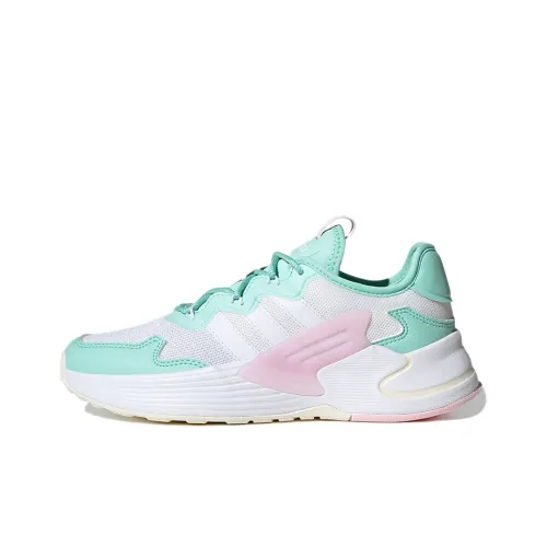 Adidas Neo Roamer Slip Resistant Abrasion Resistant Breathable Low Top Casual Women's White Green Pink