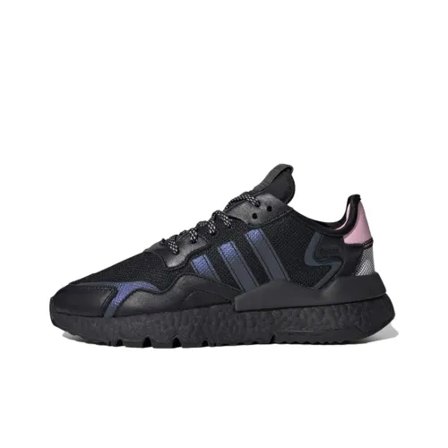Adidas Originals Nite Jogger Амортизация Противоскользящий Легкий Низкий Топ Повседневная Обувь Женская Черный Фиолетовый