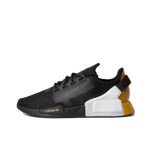 Adidas Originals NMD_R1 V2 Slip Резистентный и Дышащий Низкий Топ Casual Унисекс Черный Белый Желтый