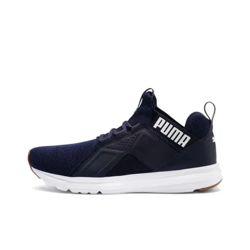 PUMA Enzo KNIT Low Топ Повседневная обувь Мужская Синие Белые