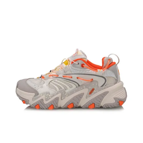 LINING X Claw Кошачья лапа Амортизаторы Slip-on Спортивная повседневная обувь Женская Серо-оранжевая