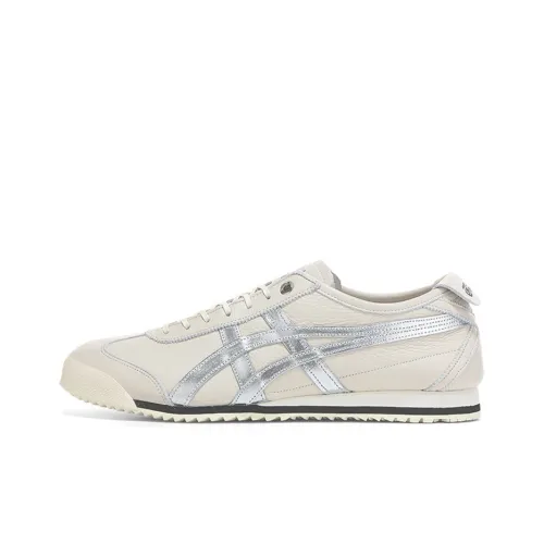 Onitsuka Tiger MEXICO 66 SD Амортизирующие Дышащий Низкий Топ Спортивная Повседневная Обувь Унисекс Серый Серебряный