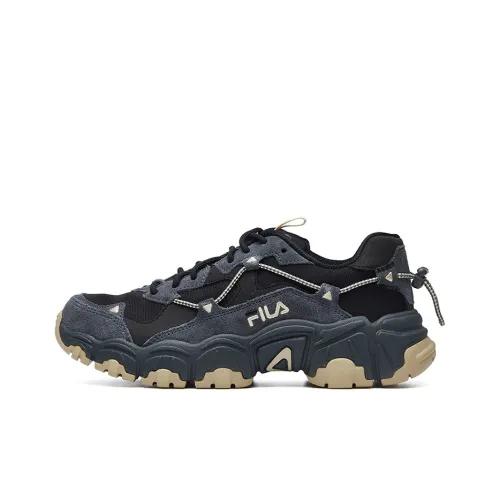 FILA FUSION Cat Claw Амортизация Износостойкий Низкий Топ Повседневная Обувь Мужская Синий Черный
