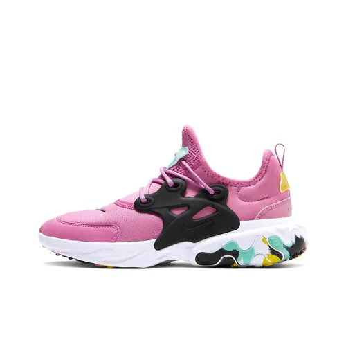 Nike React Presto MC Slip-resistant Abrasion-resistant Low Top Casual Shoes Women's Pink Black White Найк React Presto MC Противоскользящий Устойчивый к истиранию Низкий Топ Повседневная Обувь Женская Розовый Черный Белый