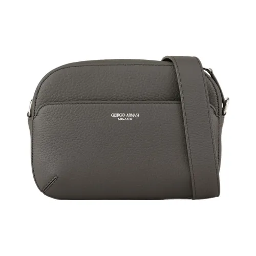 GIORGIO ARMANI Rolling Телячья кожа Сумка через плечо Мужская Серый