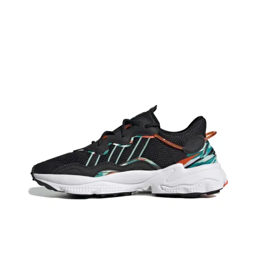 Adidas Originals Ozweego Амортизация Низкий Топ Casual Унисекс Черный Синий Оранжевый