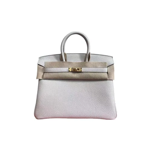 HERMES Birkin Коровья кожа Togo Сумка Birkin Сумка Женская M4 Gris Pale Кремово-серый