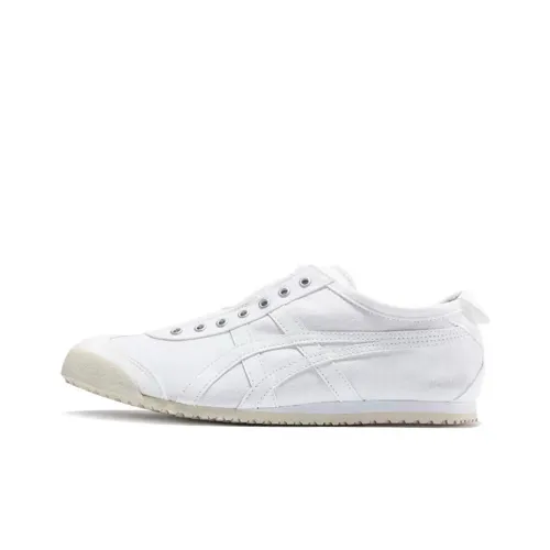 Onitsuka Tiger MEXICO 66 Slip-On Износостойкий Дышащий Низкий Топ Повседневная Обувь Унисекс Белый