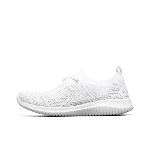 Skechers Ultra Fle Low Top Повседневная обувь Женская Белая