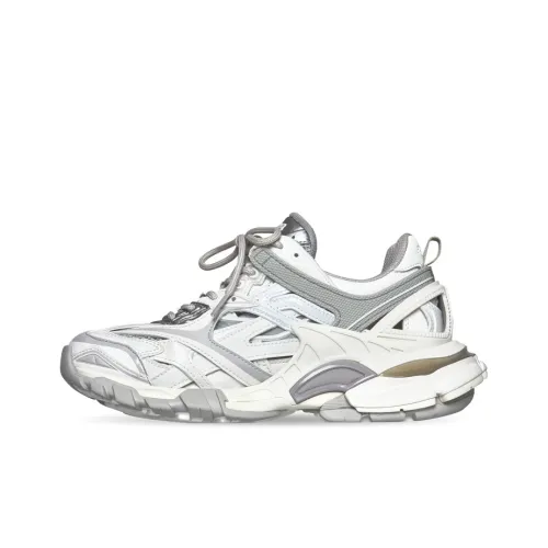 Balenciaga Track 2,0 Дышащий Низкий Топ Спортивная Повседневная Обувь Женская Серый Белый