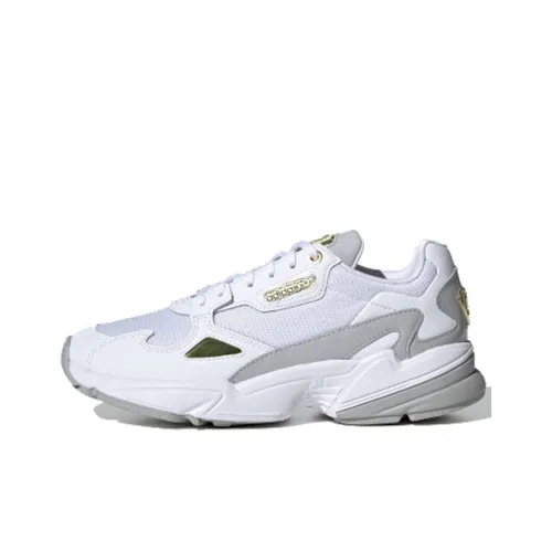 Adidas Originals Falcon Low Top Casual Женские Белый Серый Коричневый