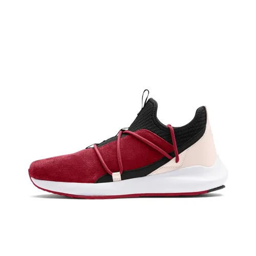 PUMA Scuderia Ferrari Evo Cat II Suede Low Top Повседневная обувь Мужская Черный Красный