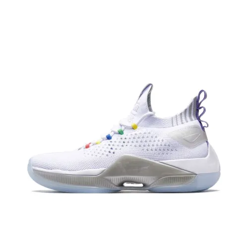 XTEP Амортизаторы Шок Резистентные к Износу MID Топ Спортивная Повседневная Обувь Мужская Белый