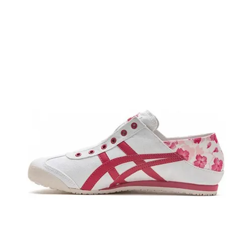 Onitsuka Tiger MEXICO 66 Paraty Износостойкий Баланс Легкий Низкий Топ Повседневная Обувь Унисекс Вишневый Цветок Розовый