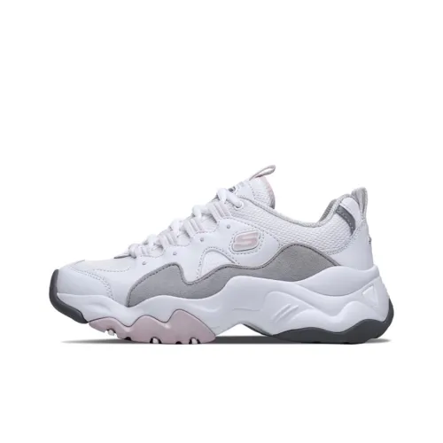 Skechers D'LITES 3,0 Амортизация Баланс Низкий Топ Повседневный Женский Розовый Белый Серый