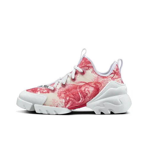 DIOR D Connect Low Топ Повседневная обувь Женская Красная