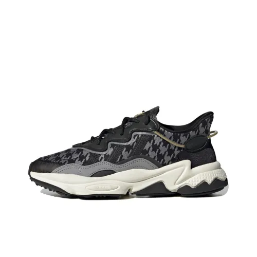 Adidas Originals Ozweego Шок Абсорберы Противоскользящие Низкие Топ Повседневная Обувь Женская Черная Серый