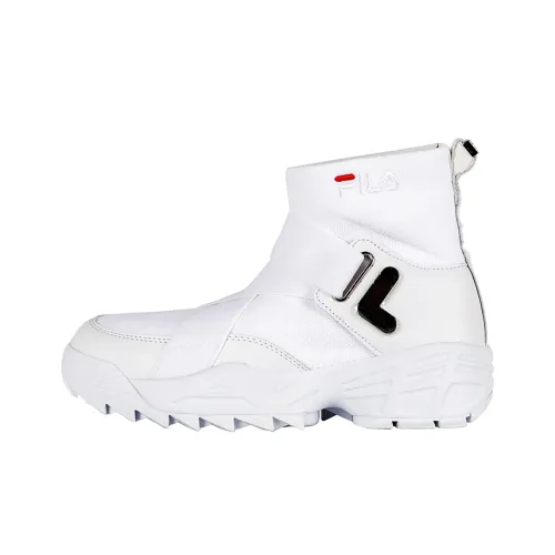 FILA Disruptor Эластичная ткань Амортизация Устойчивость к истиранию Дышащий Высокий верх Повседневная обувь Женская Белая