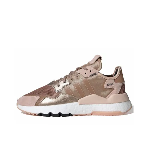 Adidas Originals Nite Jogger Slip Resistant Abrasion Resistant Легкий Support Low Top Повседневная обувь Женская Pink