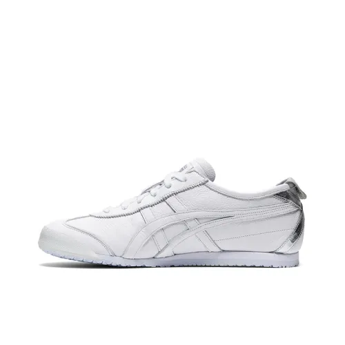 Onitsuka Tiger Mexico 66 Slip-Resistant Low Top Повседневная обувь Унисекс Silver White