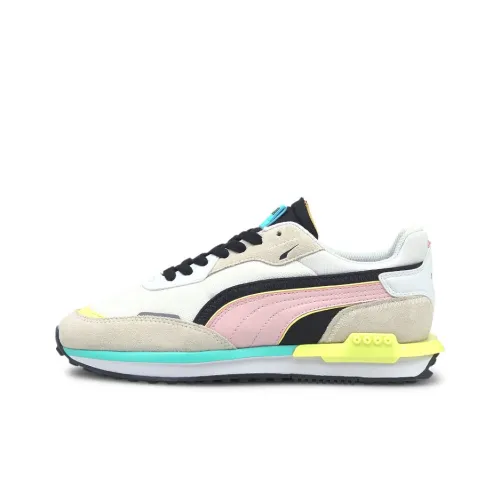 PUMA City Rider Амортизация Устойчивость к истиранию Легкий Низкий Топ Повседневная обувь Унисекс Серый Черный Желтый