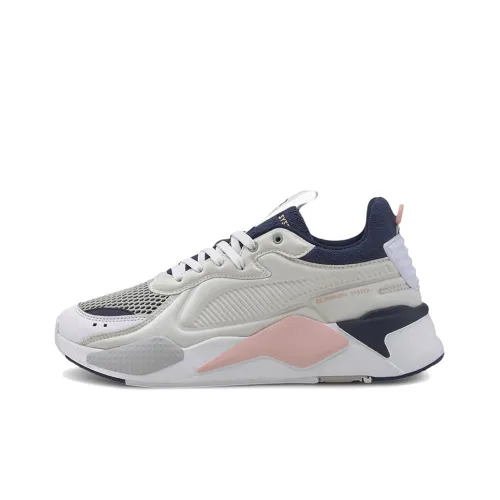 PUMA RS X Softcase Амортизация Износостойкий MID Топ Casual Женский Розовый Белый
