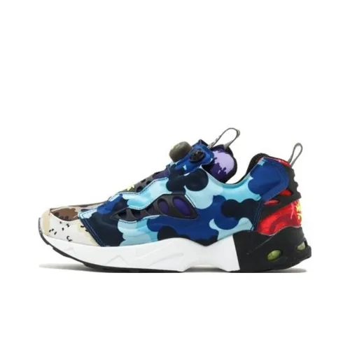 Reebok совместный Instapump Fury Износостойкий Амортизация Поддержка Низкий Верх Casual Унисекс Черный Синий Красный