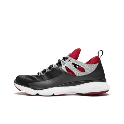 Jordan Flight Runner Low Топ Повседневная обувь Унисекс Черный Серый Красный