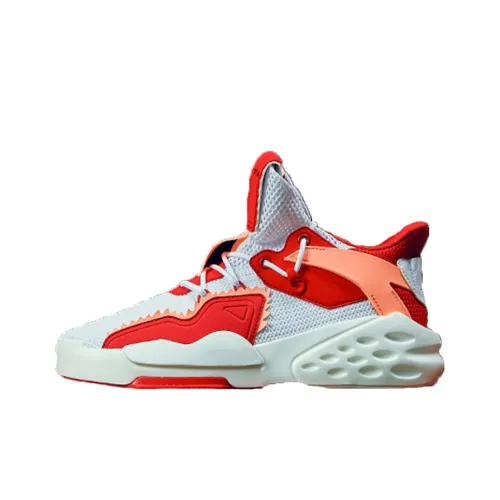 GUGONGWENCHUANG x ANTA Нескользящий Легкий Низкий Топ Кэжуал Женский Белый Красный