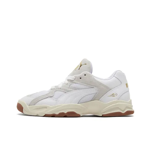 PUMA Performer Low Топ Повседневная обувь Унисекс Хаки Белый Золото