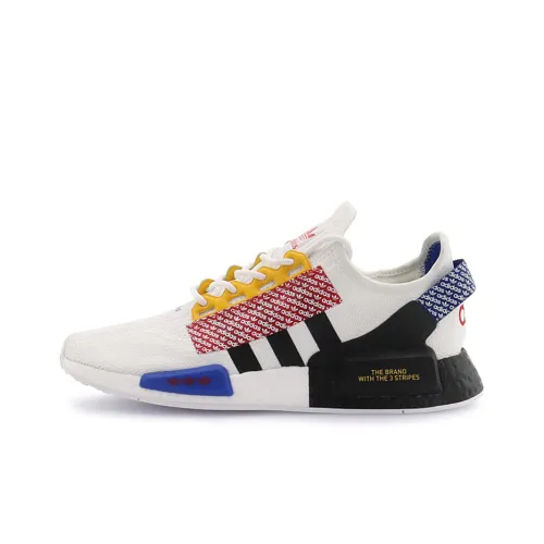 Adidas Originals NMD_R1 Slip Resistant Abrasion Resistant Breathable Low Top Casual Unisex White Black Red Adidas Originals NMD_R1 Противоскользящий Устойчивый к истиранию Дышащий Низкий Топ Повседневный Унисекс Белый Черный Красный