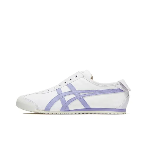 Onitsuka Tiger MEXICO 66 Амортизация Износостойкий Низкий Топ Повседневная Обувь Унисекс Белый Фиолетовый