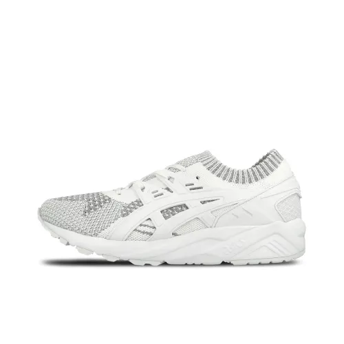 Asics Gel Kayano Trainer KNIT Устойчивый к истиранию Низкий Топ Беговые кроссовки Унисекс Белый Серый