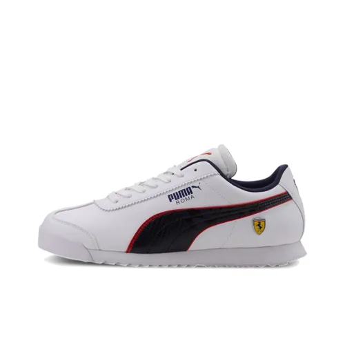 PUMA Roma Scuderia Ferrari Low Топ Повседневная обувь Мужская Белая