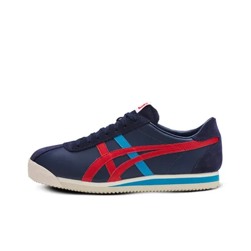 Onitsuka Tiger CORSAIR Противоскользящий Устойчивый к истиранию Дышащий Низкий Топ Повседневная Обувь Мужская Синий Красный