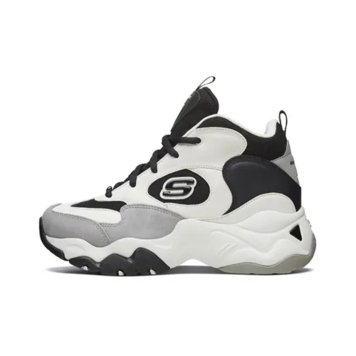 Skechers D'LITES 3,0 Амортизация Устойчивый к истиранию Дышащий Высокая поддержка Повседневный Женские Черный Белый