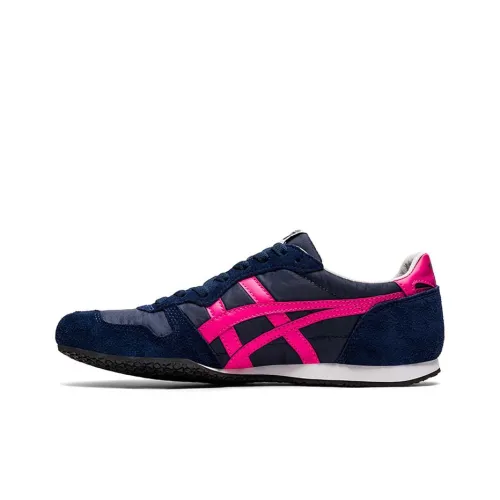 Onitsuka Tiger Serrano Противоскользящий Устойчивый к Износу Легкий Низкий Топ Casual Унисекс Синий Красный Сливовый