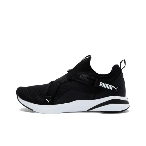 PUMA Softride Rift Slip-On Амортизация Устойчивость к истиранию Легкий Низкий Топ Повседневная обувь Мужская Черный Белый