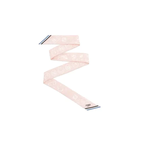FENDI Шелковые шарфы Женские Розовый