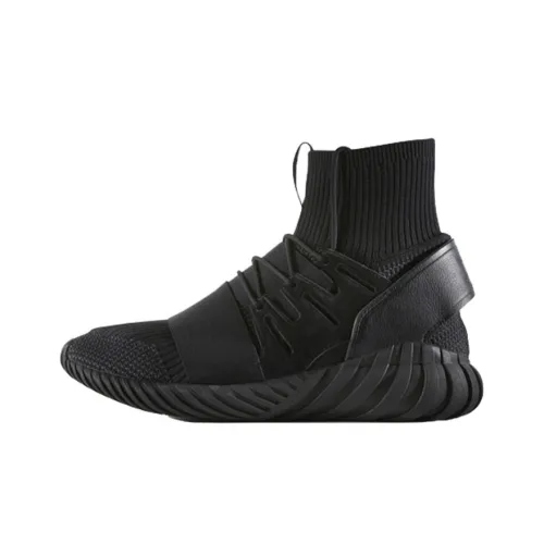 Adidas Originals Tubular Doom Primeknit Амортизирующие подошва Slip-resistant Высокий топ Casual Унисекс Черный