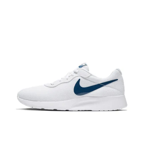 nike Tanjun Нескользящий Легкий Низкий Топ Спортивная Повседневная Обувь Женская Белый Синий