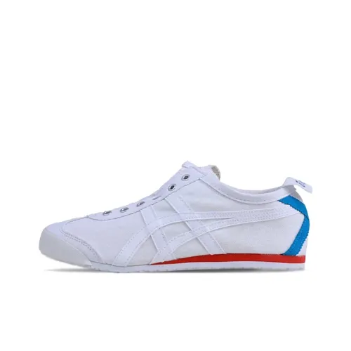 Onitsuka Tiger MEXICO 66 Tora Onizuka Дышащая Теплоизоляционная Низкая Повседневная Обувь Унисекс Белый Синий Красный