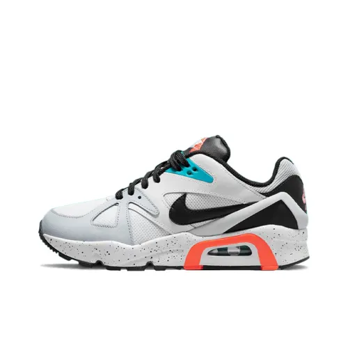 Nike Air Структура Triax 91 Амортизаторы Slip-resistant (против скольжения) Abrasion-resistant (устойчивый к истиранию) Низкий топ Повседневная обувь GS Черный синий серый